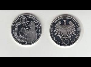 Silbermünze 10 DM 1998 Hildegard von Bingen polierte Platte 