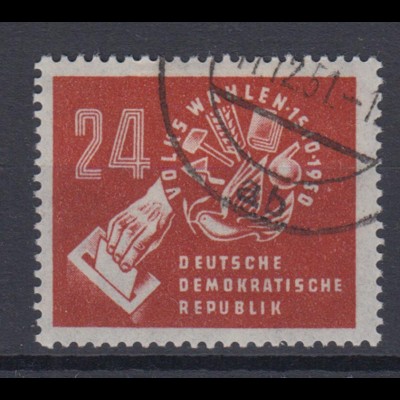 DDR 275 Volkswahlen am 15.10.1950 24 Pf gestempelt /2