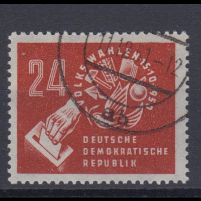 DDR 275 Volkswahlen am 15.10.1950 24 Pf gestempelt /3