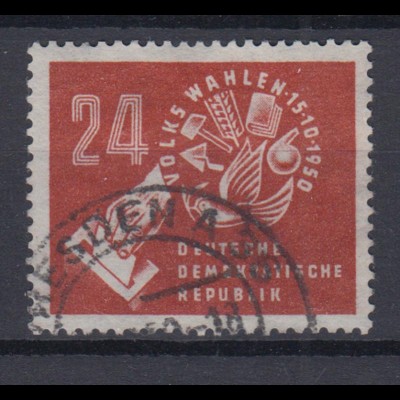 DDR 275 Volkswahlen am 15.10.1950 24 Pf gestempelt /5