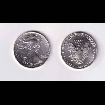 Silbermünze 1 OZ USA Liberty 1 Dollar 1992 