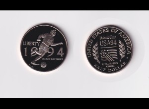 Münze USA 1/2 Dollar World Cup USA 1994 Fussball in Kapsel /M61