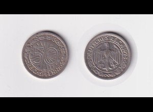 Münze Weimar 50 Reichspfennig 1928 G Jäger Nr. 324