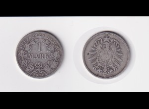 Silbermünze Kaiserreich 1 Mark 1876 A Jäger Nr. 9 /3