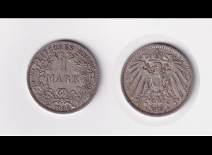 Silbermünze Kaiserreich 1 Mark 1905 A Jäger Nr. 17 /13