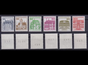 Bund ex 913A II - 1143 II Letterset ungerade Nummer Burgen+Schlösser postfrisch