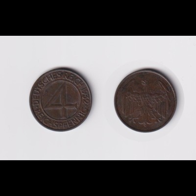 Münze 4 Reichspfennig 1932 A Jäger Nr. 315
