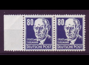 DDR 339 mit Seitenrand im Paar Ernst Thälmann 80 Pf postfrisch 