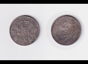 Silbermünze Kaiserreich 1/2 Mark 1905 E Jäger Nr. 16 /4