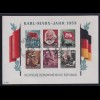DDR Block 8 A + B + Block 9 A + B Karl Marx Jahr Sonderstempel Berlin