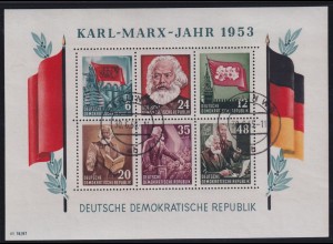 DDR Block 8 A + B + Block 9 A + B Karl Marx Jahr gestempelt Berlin
