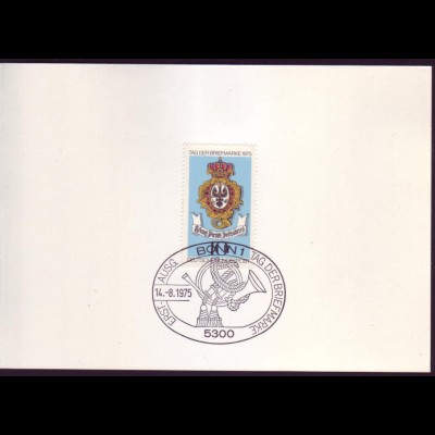 Bund 866 Ministerkarte Tag der Briefmarke 1975 ESST