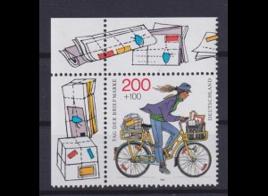 Bund 1814 Eckrand links oben Tag der Briefmarke 200+ 120 Pf postfrisch