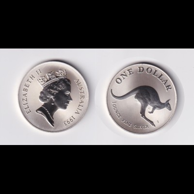 Silbermünze 1 Oz Australien Känguru 1 Dollar 1993