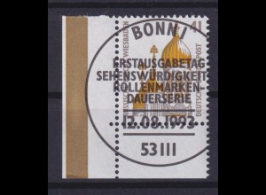 Bund 1687 Eckrand links unten SWK 41 Pf mit Ersttagsstempel Bonn