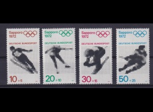 Bund 680-683 Olympische Spiele Sapporo und München 1972 kompl. Satz postfrisch