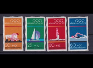 Bund 719-722 Olympische Sommerspiele München 1972 kompl. Satz **