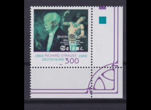 Bund 2076 Eckrand rechts unten Richard Strauss 300 Pf postfrisch