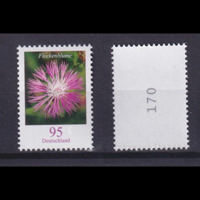 Bund 3470 Rollenmarke mit gerader Nummer Flockenblume 95 C postfrisch