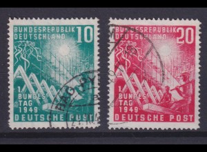 Bund 111-112 Eröffnung des ersten Deutschen Bundestages 10+20 Pf gestempelt /1 