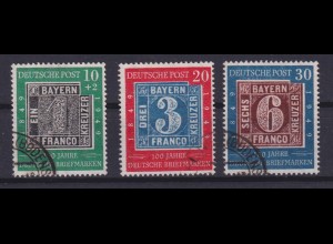 Bund 113-115 100 Jahre dt. Briefmarken Satz 10+ 20 Pf, 20+ 30 Pf gestempelt /1