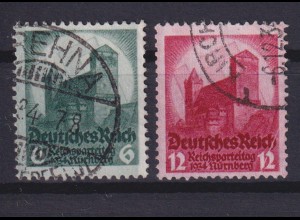 Deutsches Reich 546-547 Reichsparteitag in Nürnberg 6 Pf + 12 Pf gestempelt /5