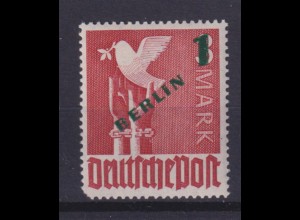 Berlin 67 Grünaufdruck 1 Mark auf 3 Mark postfrisch