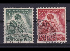 Berlin 80-81 Tag der Briefmarke 1951 Berlin 10+ 3 Pf und 20+ 2 Pf gestempelt /1