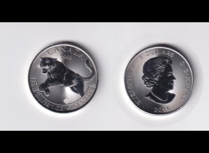 Silbermünze 1 OZ Kanada 5 Dollar 2016 Puma