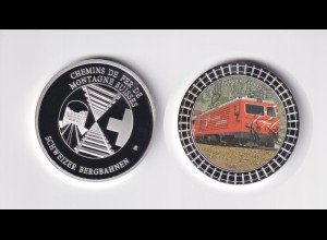 Medaille Farb Gedenkprägung Glacier Express PP in Kapsel mit Zertifikat