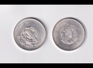 Silbermünze Mexiko Aztekenkaiser Cuauthemoc 5 Pesos 1948 