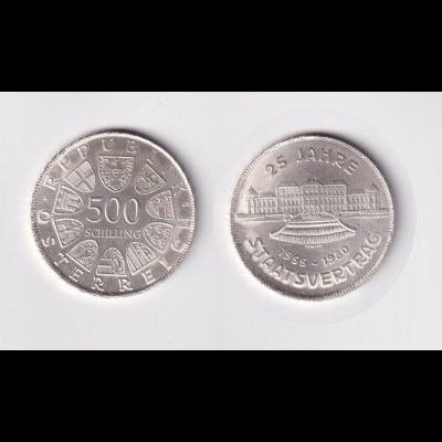 Silbermünze Österreich 500 Schilling 25 Jahre Staatsvertrag 1980 Stgl. /10
