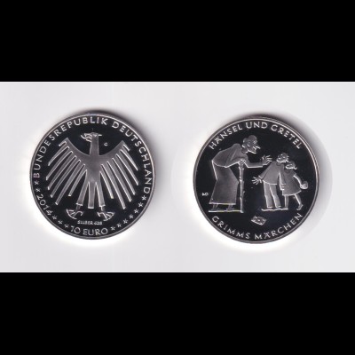 Silbermünze 10 Euro spiegelglanz 2014 Hänsel und Gretel 