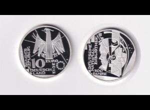 Silbermünze 10 Euro spiegelglanz 2012 100 Jahre Deutsche Nationalbibliothek 
