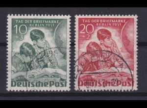 Berlin 80-81 Tag der Briefmarke 1951 Berlin 10+ 3 Pf und 20+ 2 Pf gestempelt /2