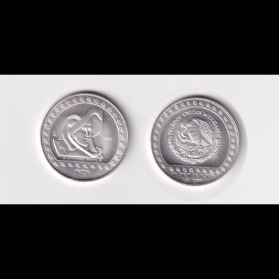 Silbermünze 1/4 Oz Mexiko Guerrero Aguila 25 Pesos 1992