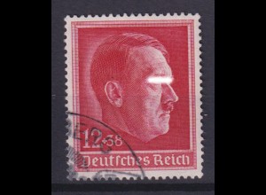 Deutsches Reich 664 Geburtstag Adolf Hitler 12+ 38 Pf gestempelt /1