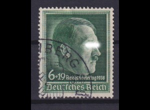 Deutsches Reich 672x Reichsparteitag Nürnberg 6+ 19 Pf gestempelt 