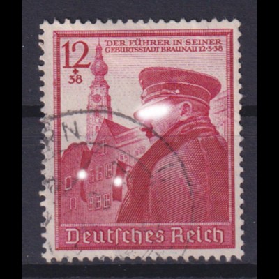 Deutsches Reich 691 50. Geburtstag Adolf Hitler 12+ 38 Pf gestempelt /2