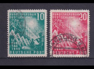 Bund 111-112 Eröffnung des ersten Deutschen Bundestages 10+20 Pf gestempelt /3