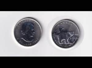Silbermünze 1 OZ Kanada 5 Dollar 2011 Bär Stempelglanz