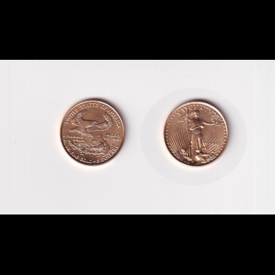 Goldmünze USA Eagle 5 Dollar 1/10 OZ 1995 in Kapsel