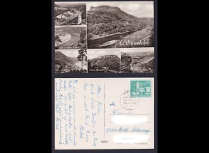 Ansichtskarte Rund um den Lilienstein Mehrbildkarte mit Bad Schandau