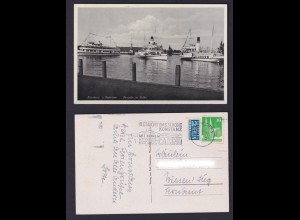 Ansichtskarte Konstanz am Bodensee Dampfer im Hafen