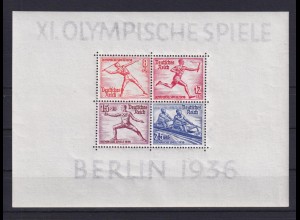 Deutsches Reich Block 6 Olympische Sommerspiele Berlin postfrisch 