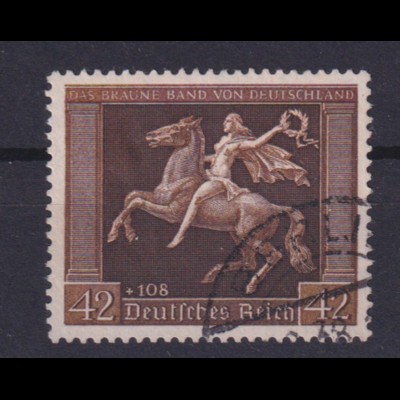 Deutsches Reich 671x Das Braune Band 42 Pf gestempelt /2