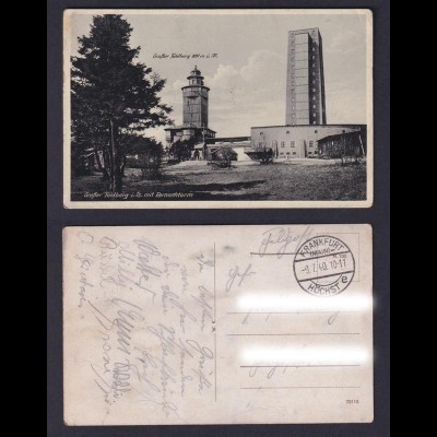Ansichtskarte Großer Feldberg im Taunus mit Fernsehturm 1940