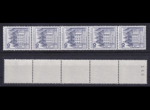Berlin 532 I RM 5er Streifen mit gerader Nr. Burgen+Schlösser 10 Pf postfrisch
