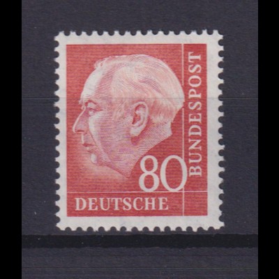 Bund 264 Bundespräsident Theodor Heuss 80 Pf postfrisch