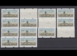 Berlin ATM 1 Versandstellensatz TS1 14 Werte ** einige mit rückseitig Nummer /2